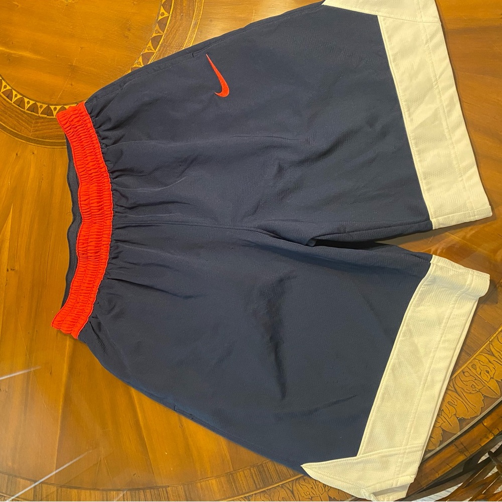 Nike Navy and White Athletic Shorts